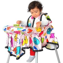 Midimini Mama Sandalyesi Örtüsü  Renkli Rakamlar (Yakalıklı)