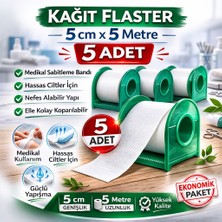 Popüler Sepet Kağıt Flaster 5 cm x 5 M 5 Adet Medikal Sabitleme Bandı Hassas Ciltler Için