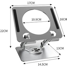 Özfırat Pvc Yapı 360 Derece Dönebilen Yükseltilmiş Masaüstü Ayarlanabilir Metal Tablet Standı