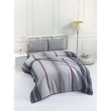 Rasel Tekstil Gediz Pamuklu Çift Kişilik Nevresim Seti 200X220 cm Antrasit