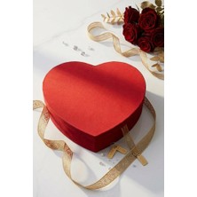 Oqqo Kırmızı Kalp Saat ve Takı Kutusu (Büyük)