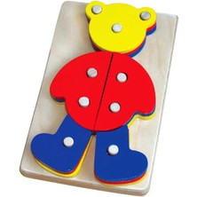 NessiWorld KAL-1003 Ayı Sök Tak Ahşap Oyuncak -Chiva