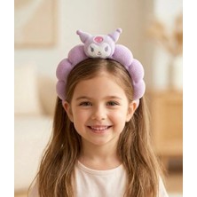 The Littles Kids Kız Çocuk Kuromi Model Havlu Dokulu Mor ve Siyah Renk Yumuşak Taç