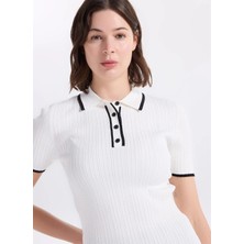 Jeep Kırık Beyaz Kadın Düz Örgü Relaxed Triko Kazak J6SL-KZK7091