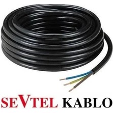 Sevtel 3x1.5 Ttr Kablo Siyah 100 Metre(1 Top)