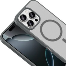 Kupa iPhone 16 Pro Max Kılıf Magsafe Kablosuz Şarj Renkli Kenar Darbe Emici Ultra Ince Silikon Kapak