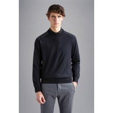 Paul & Shark Erkek Pamuklu Bisiklet Yaka Regular Fit Uzun Kollu Siyah Triko 14311036-011