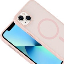 Kupa iPhone 15 Kılıf Magsafe Kablosuz Şarj Renkli Kenar Darbe Emici Ultra Ince Silikon Kapak