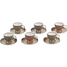 Rosea Bone 6li Kahve Fincan Seti