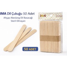 Popüler Sepet Ima Dil Çubuğu 50 Adet Ahşap Abeslang Steril Olmayan Tahta Dil Basacağı 1 Paket