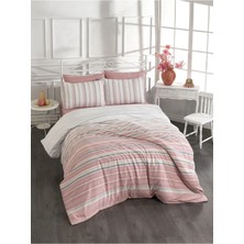 Rasel Tekstil Bodrum Pamuklu Çift Kişilik Nevresim Seti 200X220 cm Pudra