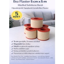 Popüler Sepet Bez Flaster 5 cm x 5 M Medikal Sabitleme Bandı Hipoalerjenik Yapışkanlı Cerrahi Bez Flaster 5 Adet