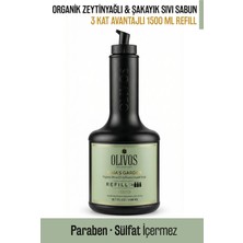 Olivos Gaia’s Garden Zeytinyağlı Şakayık Kokulu Sıvı Sabun Refill 1500 ml (3X500 Ml) Ekonomik Paket