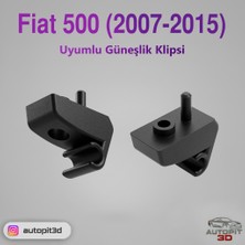 AutoPit 3D Fıat 500 (2007–2015) Uyumlu Güneşlik Klipsi