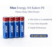 Popüler Sepet Max Energy Aa Kalem Pil 1.5V R6 Heavy Duty Ultra Power 4lü 1 Paket
