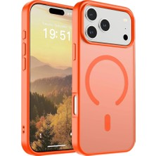 Kupa iPhone 17 Pro Kılıf Magsafe Kablosuz Şarj Renkli Kenar Darbe Emici Ultra Ince Silikon Kapak