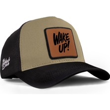 BlackBörk Wake Up Logolu Siyah-Vizon Trucker Şapka