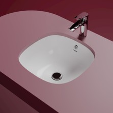 Creavit Solo Tezgah Altı Kare Lavabo 38 cm SO037