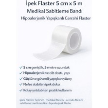 Popüler Sepet Ipek Flaster 5 cm x 5 M Medikal Sabitleme Bandı Hipoalerjenik Yapışkanlı Cerrahi Flaster