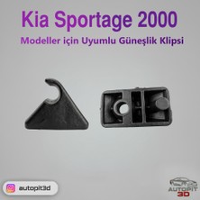 AutoPit 3D Kıa Sportage (2000 ) Uyumlu Güneşlik Klipsi