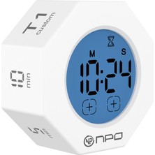 Npo NPT22A Alarmlı G-Sensör Otomatik Zamanlayıcılı Küp Kronometre Pomodoro Motivasyon Saati