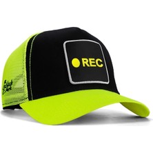 BlackBörk Rec Logolu Neon-Siyah Trucker Şapka