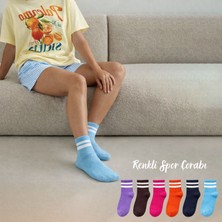 Kral Socks Unisex (6 Çift) Soft Renkler Model Pamuklu Terletmez Çorap Seti