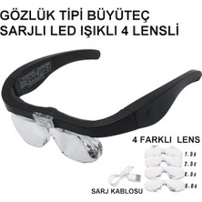 Eco Port Şarjlı Gözlük Büyüteç  4 Farklı Lens 11537DC
