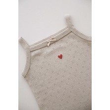 Oh la la Koala For Little Ones Kalp Nakışlı Ip Askılı Bebek Body