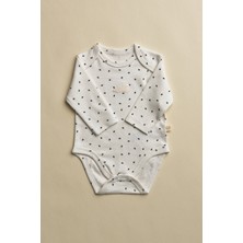 Oh la la Koala For Little Ones Kutup Ayısı Nakışlı Uzun Kollu Çıtçıtlı Bebek Body