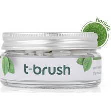 T-Brush Nane Aromalı Vegan Diş Macunu Tableti  Florürlü Pratik Kullanım İçin