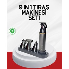 Astraltech Şarjlı 9’u 1 Arada Çok Amaçlı Erkek Bakım Seti Yıkanabilir Başlıklar