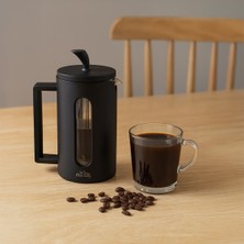 Any Morning 600 ml French Press, Darbeye Dayanıklı Cam, 304 Paslanmaz Çelik Filtreli FF002