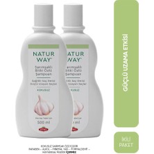 Otacı Naturway Sarımsaklı Bitki Özlü Besleyici Şampuan 500 ml Kokusuz İkili Paket Tüm Saç Tipleri İçin
