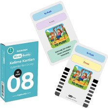 Bigibuddy WordsBuddy Eylemler İleri Düzey(08) Türkçe-İngilizce Akıllı Sesli Kelime Kartı Seti (BigiOne ile Çalışır)