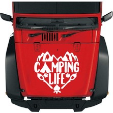 Sticker Usta Camping Life Kamp Adventure 4x4 Offroad Araba Oto Karavan Sticker 00129