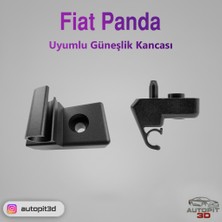 AutoPit 3D Fıat Panda Uyumlu Güneşlik Kancası