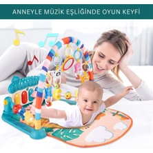 Generic Müzikli Piyanolu Oyun Halısı – Askılı Oyuncaklı Bebek Aktivite Matı (3+ Ay)