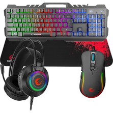 Rampage Jammer Pro Combo Oyun Klavye & Mouse Set Kablolu RGB Aydınlatma ile Oyun İçin Tasarlandı