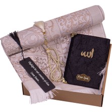 Manidar Hediye Anneler Gününe Özel Seccade-Yasin'i Şerif Tesbih ve Ahşap Ayraç Seti