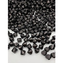 Hedef Bijuteri 14 mm Siyah Renk Piramit Model Akrilik Boncuk 100 gr Plastik Takı ve Çanta Yapımında Kullanım