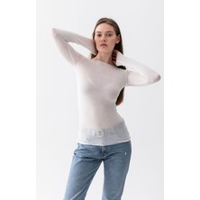 Wega Moda Kayık Yaka Modal Kaşmir Ultra Hafif Bluz - Kadın Yarı Transparan Kayık Yaka Ultra Hafif Örme Bluz