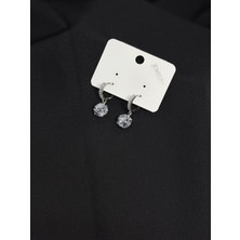 Melisa Takı & Aksesuar Jewelry Çelik Gümüş Renk Taşlı Küpe