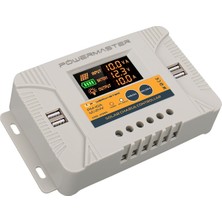 Acstore PM-10A 12V-24V 10A 4 Usb'li Dijital Otomatik Solar Şarj Regülatörü