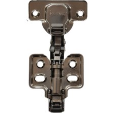 Canex Pistonlu Yarım Deveboynu Menteşe | Yavaş Kapanır Dolap Kapak Menteşesi  | 5 Adet