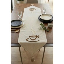 Onaltı Tekstil Püsküllü Punch Altıgen Masa Runner