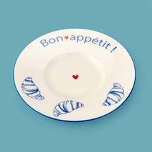 Evidea Kitchen Kruvasan Porselen Çay Tabağı - Renkli - 13 cm