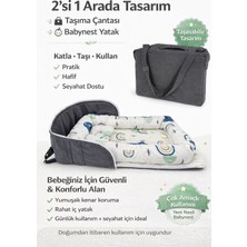 Jaju Baby 2'si 1 Arada Taşınabilir Babynest & Taşıma Çantası – Katlanabilir, Seyahat Dostu Bebek Yatağı