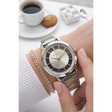 Lee Cooper Çelik Kordon 2 Yıl Garantili 3 Atm Suya Dayanıklı Kadın Kol Saati+Bileklik F.G8037.M230