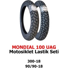 Ralco Tyres Mondial 100 Uag Motosiklet Lastik Seti 300-18 Tt ve 90/90-18 Tt